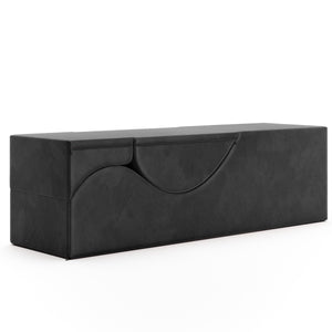 Aria Flip Chaise 18 Inch Wide - Convertible Sex Chair and Bed Bench, Black
