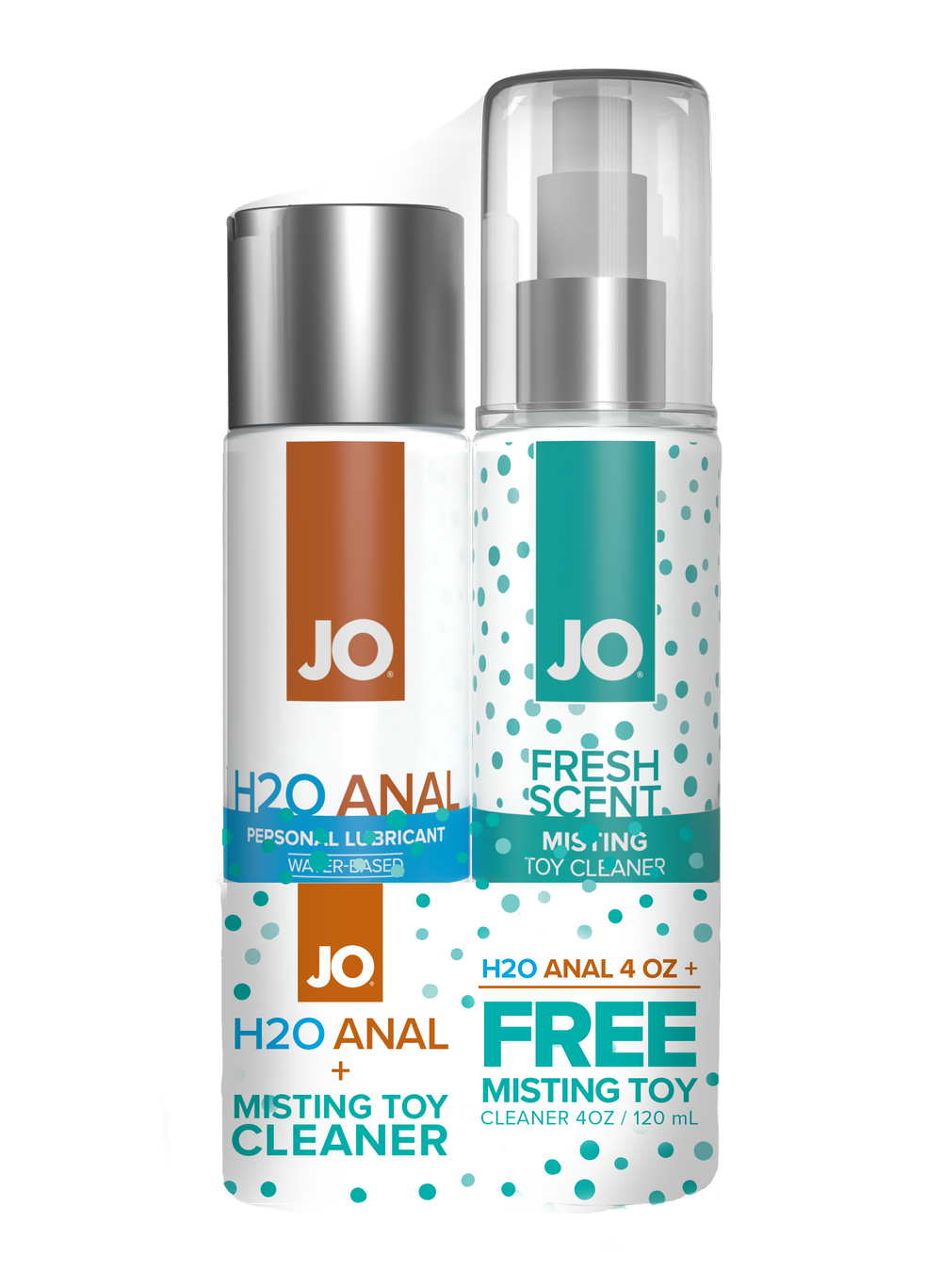 JO H2O Anal Original Lubricant 4oz + GWP JO Misting Toy Cleaner 4oz