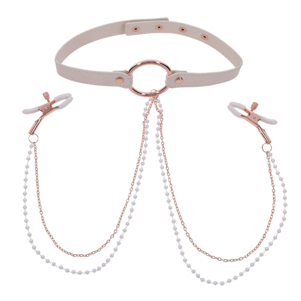 Peaches ‘n CreaMe Collar with Nipple Clamps